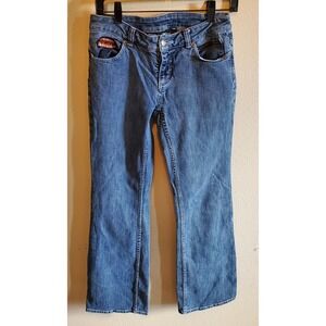Harley Davidson Woman's Genuine Blue Denim Jeans Size 4 Long